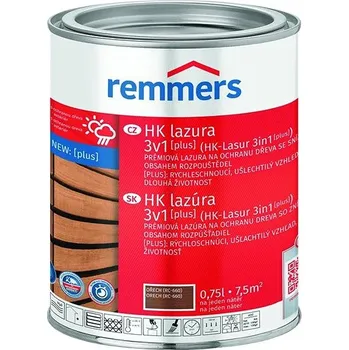 lazura Remmers HK Lazura 3v1 [plus] 0,75 l Nussbaum / Ořech