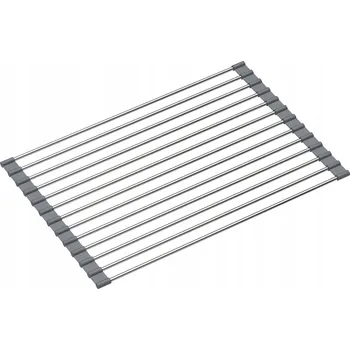 Obraz MyQ kuchyňská podložka ROLLMATA rolovací elastická na stůl béžová šedá 38x25