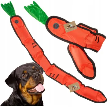 Hračka pro psa Plyšová Hračka pro psa Wesoły Pupil Hračka pro psy MRKEV MEGA GIGA długa s pískátky, délka až 99 cm, téměř 1 metr