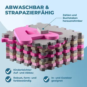 plyšák Puzzle podložka SPIELWERK® 86 dílů – růžová