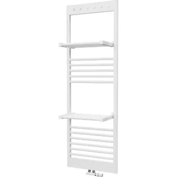 Radiátor Isan Rytmo s háčky 1215x600 kombinovaný topný žebřík, Středové připojení, 558 W, DRTH12150600 Barva ISAN: Růžová RAL 3015 MAT (K2)