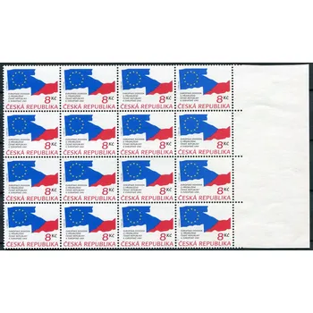Poštovní známka Česká pošta (1995) č. 63 **, 16-bl - Česko - Dohoda o přidružení - VV - bez tisku černošedé barvy