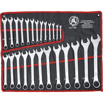 Klíč KLÍČE PLOCHÉ OČKOVÉ 6-32mm 25EL PLACHTA KLÍČ SADA