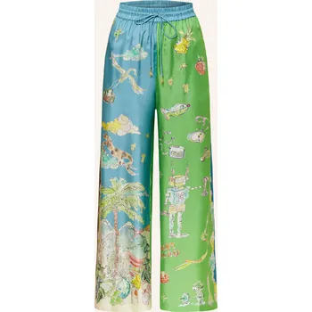 Dámské kalhoty Alémais Dámské Marlene Kalhoty Daria Z Hedvábí, zelená /...