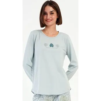 Dámské pyžamo Dámské pyžamo dlouhé Vienetta Secret Sofie světle zelená XXL