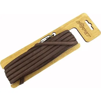 Vodítko pro psa BAFPET Stopovací šňůra z mastné kůže - Hnědá