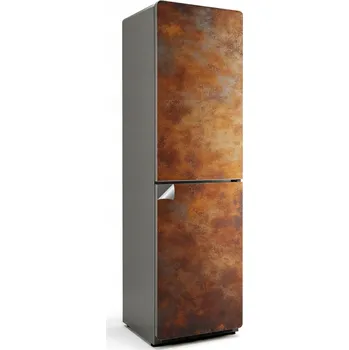 Fototapeta Samolepicí samolepka na ledničku Snadná Montáž, Metalická Textura s Rezavým Vzhledem