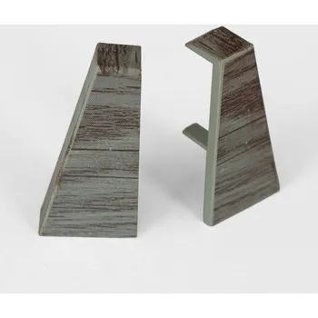 soklová lišta NOVÁK Koncovka L+P k soklové liště MDF 40x18 dub grove šedohnědý, 1 pár M13-AMKO032