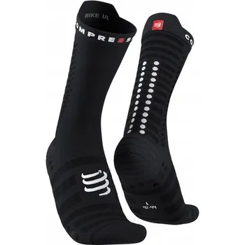 Pánské ponožky Compressport cyklistické ponožky Ultralight V4.0 černo-bílé, velikost 42-44