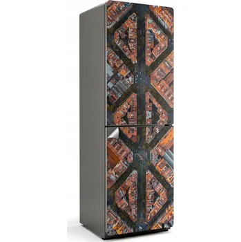 Fototapeta Nálepka na ledničku bez bublinek - Architektonický vzor z ptačí perspektivy