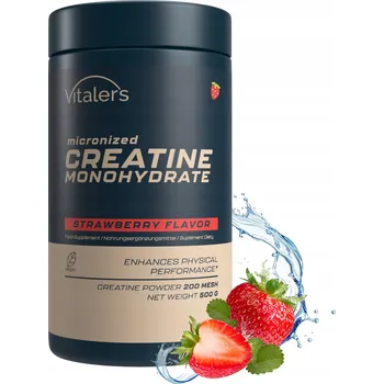 Kreatin Vitaler's Sport Mikronizovaný Kreatin Monohydrát 5000 mg Jahoda 500 g