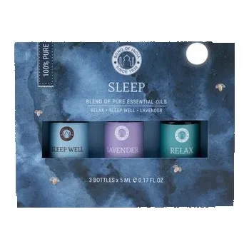 Vůně do bytu Spánková aromaterapie sada esenciálních olejů 3 x 5 ml v pevné magnetické dárkové krabičce