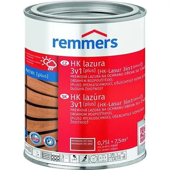barva a nátěr na dřevo Remmers HK Lazura 3v1 [plus] 0,75 l Mahagoni / Mahagon