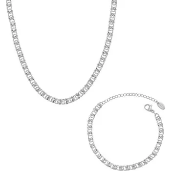 Náramek Steel Edge Set šperků z chirurgické oceli WJHN263 Barva: Steel