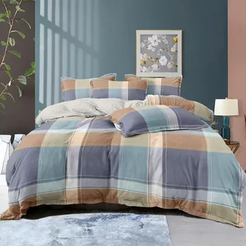 Povlečení Bavlissimo 7-dílné povlečení kárované oboustranné 140x200 cm na dvě postele varianta potisku: vzor 3