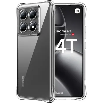 Pouzdro na mobilní telefon FDHYFGDY Ochranný kryt pro Xiaomi 14T, Průhledný nárazuvzdorný silikonový kryt na telefon,