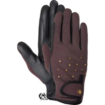 Jezdecké rukavice Zimní rukavice Horze -JOANA- - Hnědá - 6