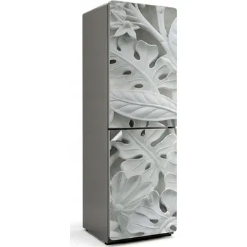 Fototapeta Samolepicí Samolepicí na ledničku do kuchyně Reliéfní vzor listů a květin