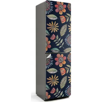 Fototapeta Samolepicí Fólie na ledničku s květinovým vzorem a listy