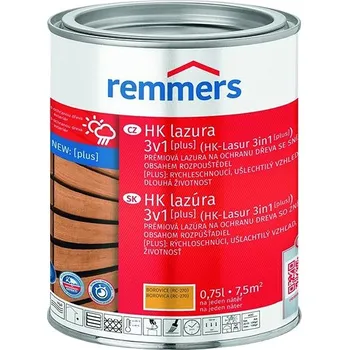 barva a nátěr na dřevo Remmers HK Lazura 3v1 [plus] 0,75 l Kiefer / Borovice