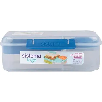 Dóza na potraviny Sistema To Go Bento Lunch s nádobou na jogurt a 2 tácky 1,65 l