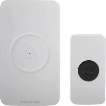 Domovní zvonek Bezdrátový zvonek Plast-Rol s dosahem 80 m a hlasitostí 90 dB