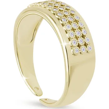 Prsten Pozlacený prstýnek se zirkony 0500