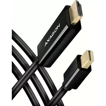 Video kabel AXAGON RVDM-HI14C2, Mini DisplayPort -> HDMI 1.4 redukce / kabel 1.8 m, 4K/30Hz