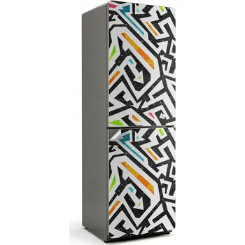 Fototapeta Samolepicí Samolepka Na Ledničku na ledničku do kuchyně s abstraktním vzorem linií