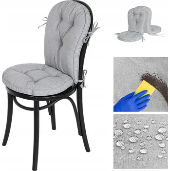 Podsedák Polštář na kavárenské křeslo, Podsedák s opěradlem, voděodolný 39x39x48 cm