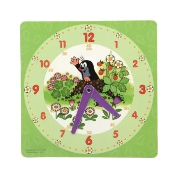 Hodiny Výukové papírové hodiny 21x21cm Krtek Barvy: zelená