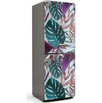 Fototapeta Fotografická dekorativní nálepka Samolepicí na ledničku - Tropický vzor listů