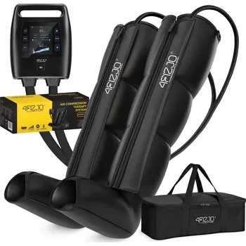 Masážní přístroj Přístroj pro lymfatickou drenáž 4FIZJO černý, akumulátorový, 4komorový