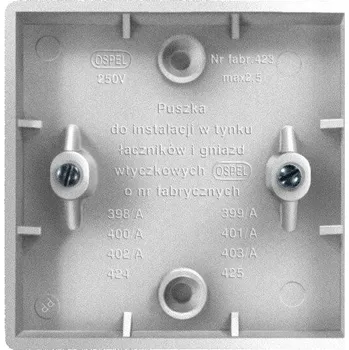 Elektroinstalační krabice Elektroinstalační krabice na omítku Ospel 15 x 80 x 10 mm