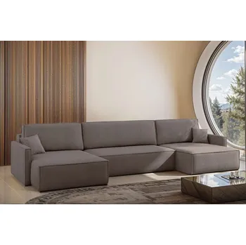 Sedací souprava Rozkládací sedací souprava do U Karlos - Hnědá