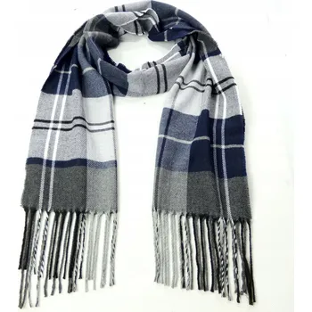 Šála Stylová pánská šála s kostkovaným vzorem a třásněmi, dlouhá a teplá