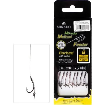 8ks - Návazec Mikado Method Feeder s Vrutem Velikost 8