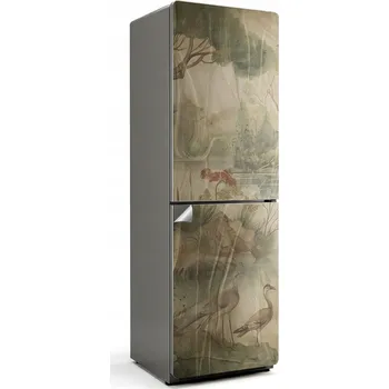 Fototapeta Dekorační Nálepka na Lednici s Motivem Klidné Krajiny s Ptáky