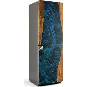 Fototapeta Samolepka na ledničku Bez Bublinek - Bubble Free - Vlna pryskyřice ve dřevě