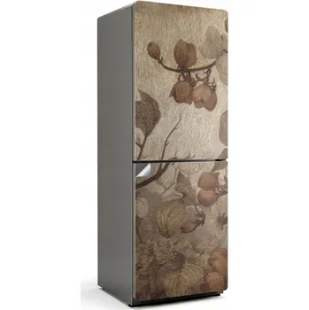 Fototapeta Dekorační nálepka na ledničku s motivem vybledlé květinové kompozice