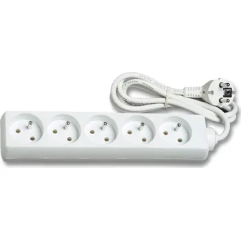 Napájecí kabel Ecolite Prodl. přívod 1.5m, 5zásuvek bez vypínače FX5-1.5