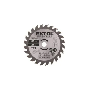 Pilový kotouč Kotouč pilový s SK plátky, Ř89 x 2,0 x 10 mm, 24T, EXTOL PREMIUM