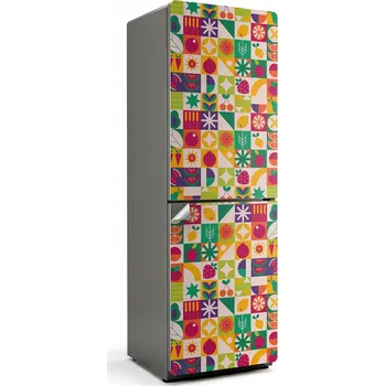 Fototapeta Samolepicí dýha na ledničku Dveře ledničky Barevný vzor s ovocem
