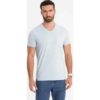 Ombre Clothing Šedé pánské tričko se sepraným vzorem V8 TSWT-0242