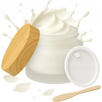 Sklenice Sklenice Sklenička Skleněná MATNÁ ZAMRAZENÁ 50 g na Krém Balzám Kosmetiku Mast Gel