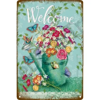 Plechová cedule Plechová retro cedule | zahradní dekorace - 13 , 20 x 30 cm