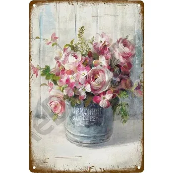 Plechová cedule Plechová retro cedule | zahradní dekorace - 24 , 20 x 14 cm