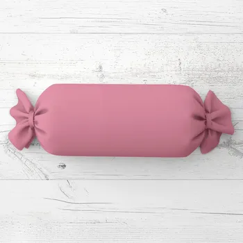 Dekorativní polštářek Polštář válec bonbon Rongo RG-027 Růžový 15x60 cm
