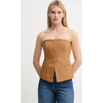 Plátěný top A.L.C. Renee 5TOPS01851 hnědá 82X, vel. 34
