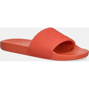 Pánské pantofle Pantofle Calvin Klein Jeans SLIDE HF MONO CV pánské, oranžová barva, YM0YM01282 22X, EUR 44